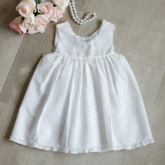 Feltman Brothers Dresses | Baby Girl's White Slip Lace Accents Feltman Brothers Size 9-12 Months | Color: White | Size: 9-12mb | Shellie_Roo's Closet
